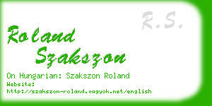 roland szakszon business card